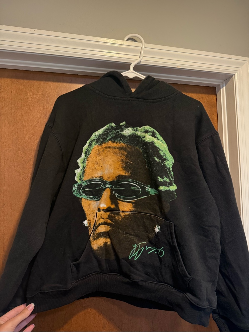 Black young thug hoodie.